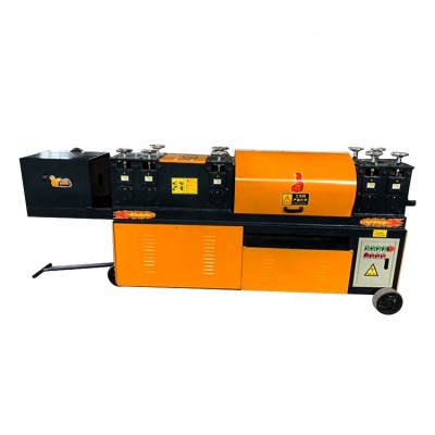 Steel pipe straightening and rust removing machine for scaffold